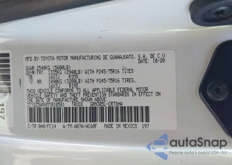 2021 Toyota Tacoma Sr5 V6 из США, поврежденный, VIN 3TYSZ5ANXMT010581